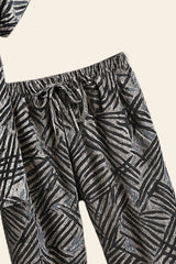 Black Scratch Men's Casual Half Sleeve Shirt and Full Pant Set - XPCRDF