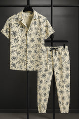 Yellow Mandala Men's Casual Half Sleeve Shirt and Full Pant Set - XPCRDF