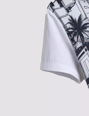 White Tree City Printed Designer Men's Half Sleeves Printed Shirt Exclusive Super Sale - XPST