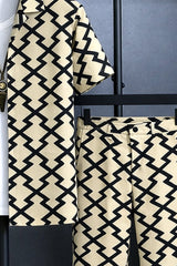 Classy Z Patten Men's Casual Half Sleeve Shirt and Full Pant Set - XPCRDF