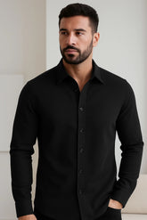 Men's Black Color Premium Full Sleeve Shirt - XPST