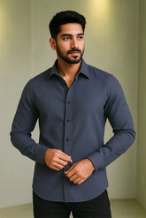 Men's Blue Color Premium Full Sleeve Shirt - XPST