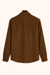 Men's Brown Color Premium Full Sleeve Shirt - XPST