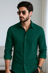 Men's Green Color Premium Full Sleeve Shirt - XPST