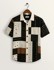 Wooden Mandala All-Day Cotton Classic Shirt for Men - XPST
