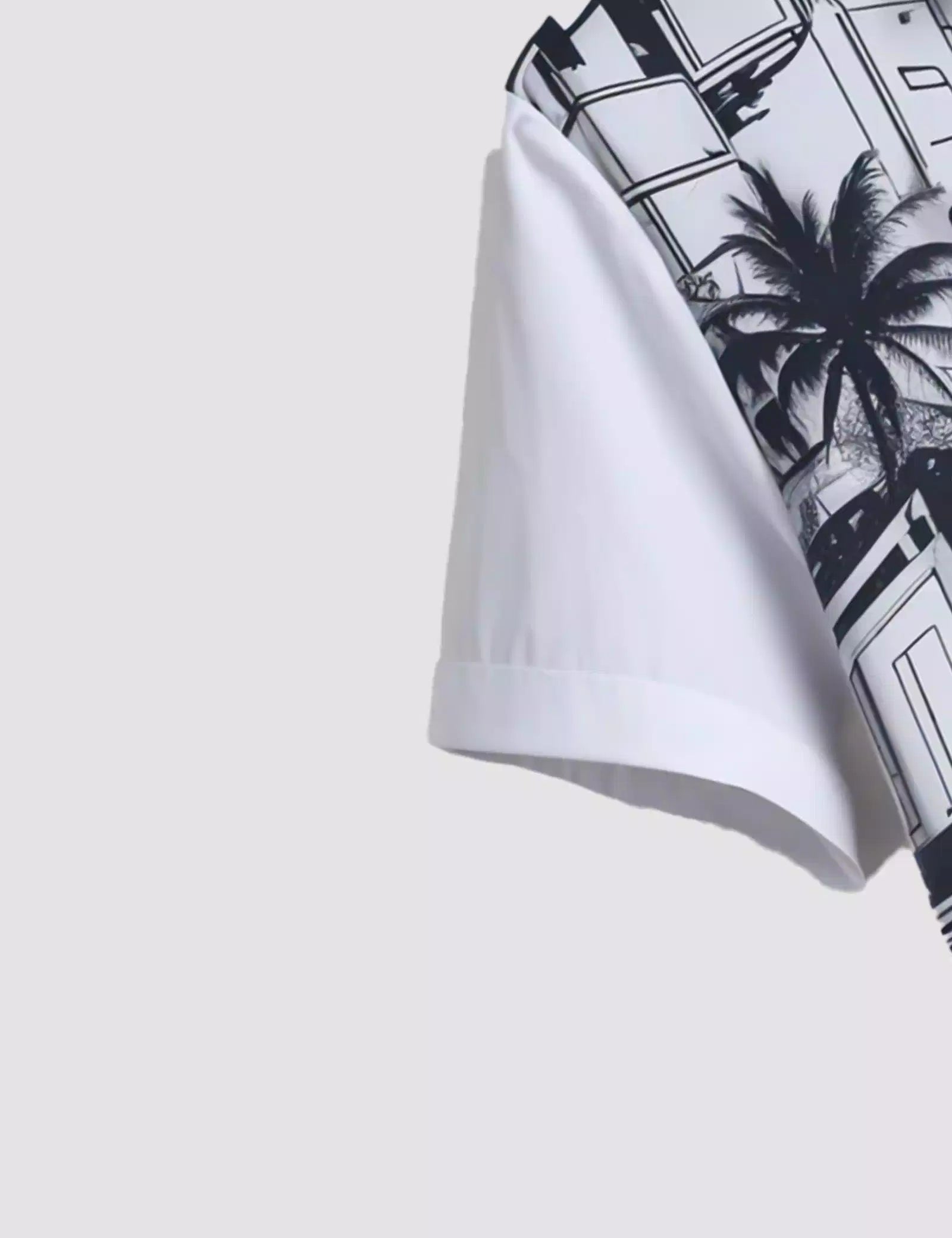 White Tree City Printed Designer Men's Half Sleeves Printed Shirt Exclusive Super Sale - XPST