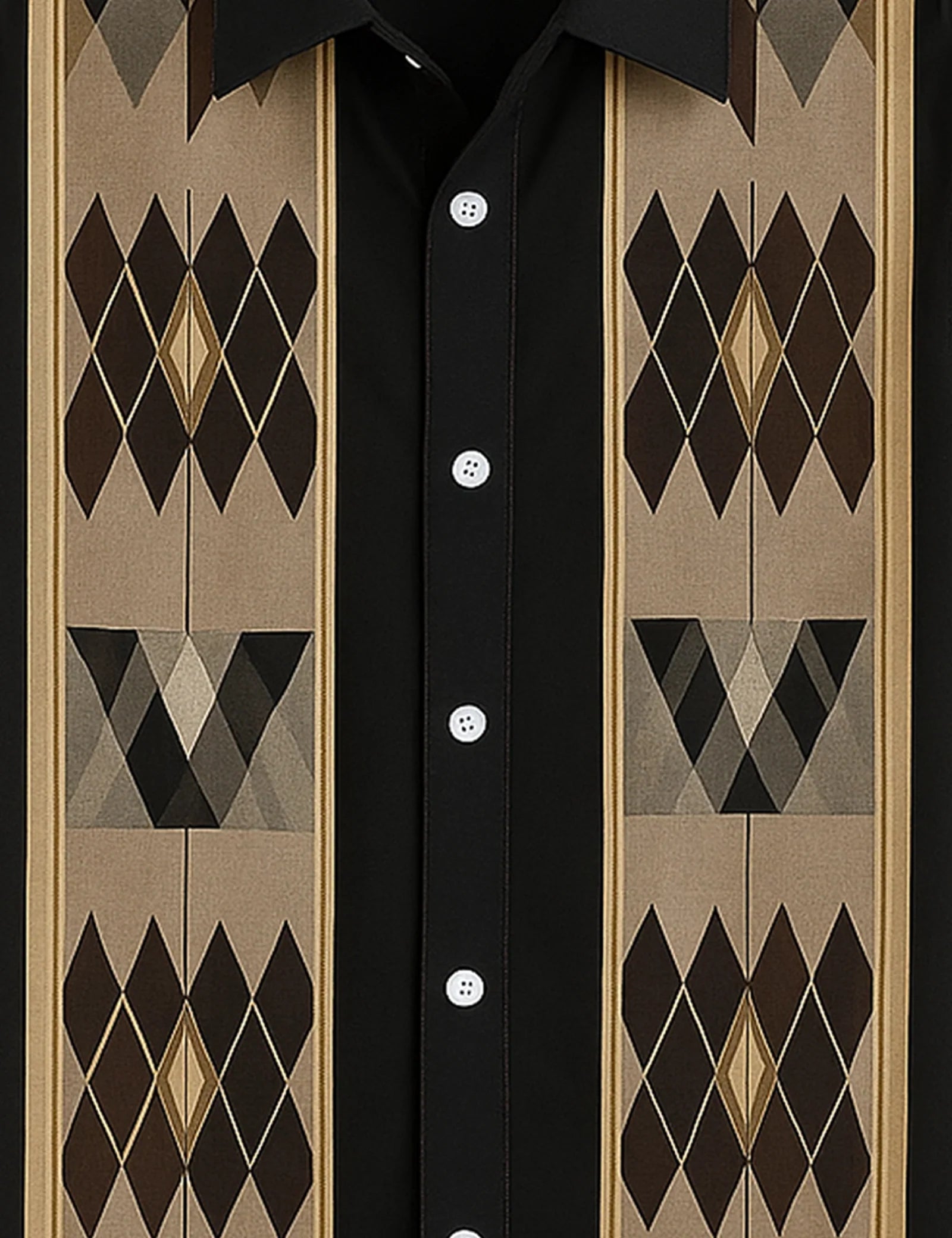 Men's Black Heritage Lines – Printed Half Sleeve Shirt - XPST