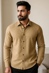 Men's Apricot Color Premium Full Sleeve Shirt - XPST