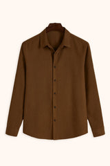 Men's Brown Color Premium Full Sleeve Shirt - XPST