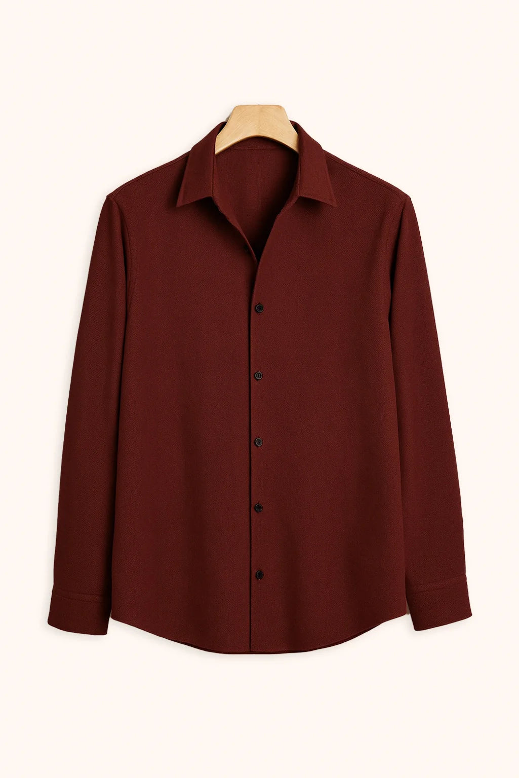 Men's Burgundy Color Premium Full Sleeve Shirt - XPST