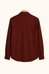 Men's Burgundy Color Premium Full Sleeve Shirt - XPST