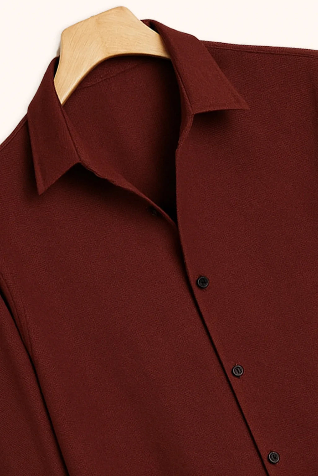 Men's Burgundy Color Premium Full Sleeve Shirt - XPST