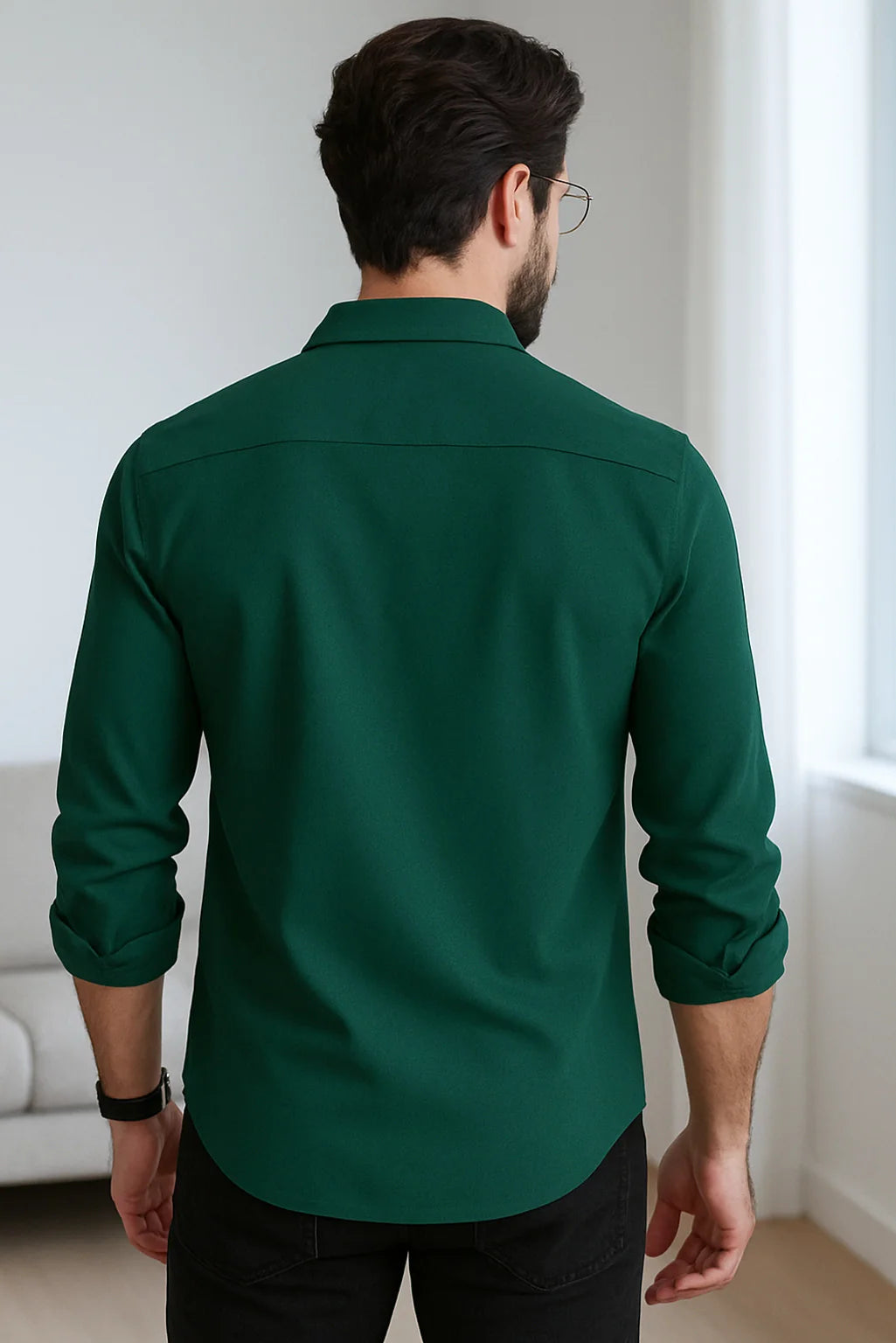 Men's Green Color Premium Full Sleeve Shirt - XPST