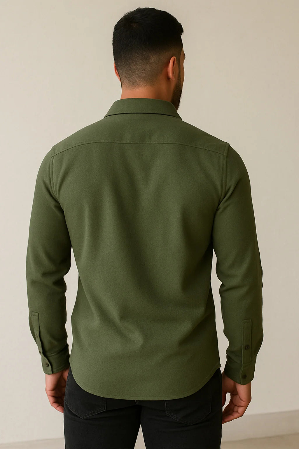 Men's Saga Green Color Premium Full Sleeve Shirt - XPST
