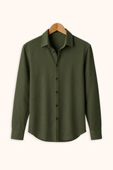 Men's Saga Green Color Premium Full Sleeve Shirt - XPST