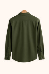 Men's Saga Green Color Premium Full Sleeve Shirt - XPST