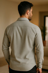 Men's Grey Color Premium Full Sleeve Shirt - XPST